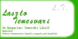 laszlo temesvari business card